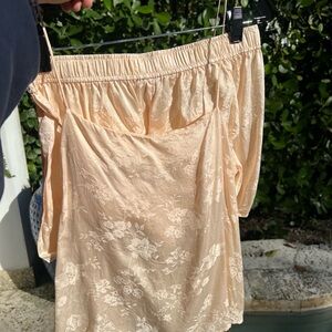 Beautiful floral lace Pajama set (can also be worn as a top, with jeans)